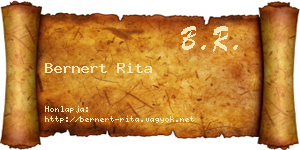 Bernert Rita névjegykártya