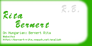 rita bernert business card